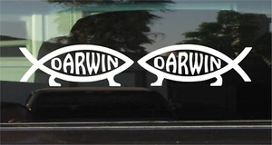 DARWIN FISH VINYL AUFKLEBER / STICKER PAAR - Bild 1 von 1