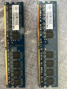 2 Pz RAM NANYA 1GB  PC2-5300U-555-12-E1  1GB 2RX8.667  (2407F) - Foto 1 di 3