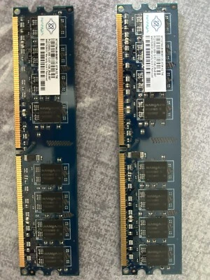 2 Pz RAM NANYA 1GB  PC2-5300U-555-12-E1  1GB 2RX8.667  (2407F) - Immagine 1 di 3