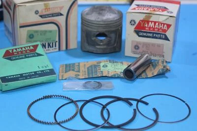 NOS GENUINE Yamaha Piston Kit STD 1972 XS2 OEM# 306-11630-00 - Image 1 of 4
