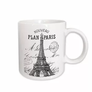 Tazza 3dRose Nouveau Paris vintage Torre Eiffel - Foto 1 di 14
