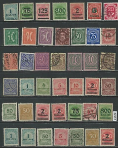 GERMANY Lot Numerals Used 7 Mint End of Stock - Picture 1 of 1