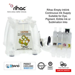 Rihac Empty Sublimation CISS for Epson XP-420 XP-324 XP-320 XP-220 220 cartridge - Picture 1 of 4