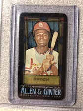 Lou Brock 2021 Topps Allen & Ginter Mini Stained Glass #144 St Louis Cardinals