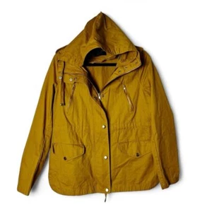 Love Tree - Womens Mustard Yellow Cotton Jacket with Hood - Sz. M - Picture 1 of 7