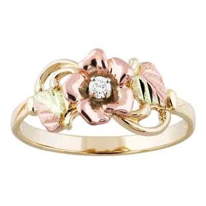 Roter Diamant Rose - Black Hills Goldring / Custom Made in USA Geschenkbox - Bild 1 von 3