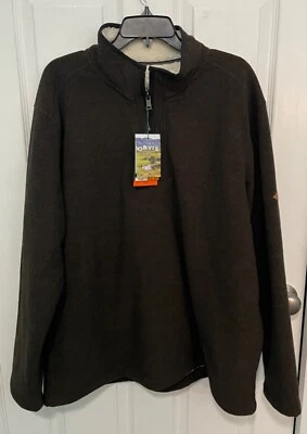 Sudadera Orvis 1/4 Cremallera Pullover Forrada XXL 2XL 2X Marrón Nueva con Etiquetas Foto 1 de 4