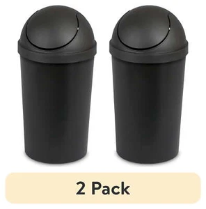 3 gal Round Swing Top Bathroom Trash Can - Picture 1 of 20