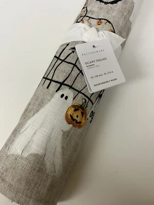 Pottery Barn Scary Squad 18x108” Table Runner - Halloween - Flax Color - NWT - Image 1 of 4
