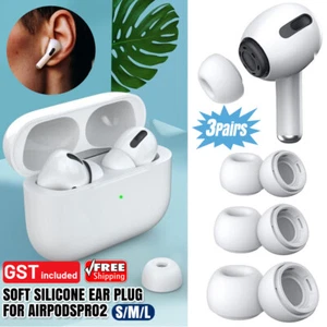 Soft Silicone Ear Tips Cover Ear Plug 1st / 2nd Generation Airpods Pro 6PCS AU - Picture 1 of 16