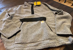 NWT - Mens CARHARTT Fleece Pullover Jacket - GRAY (3XL - TALL) - Picture 1 of 3
