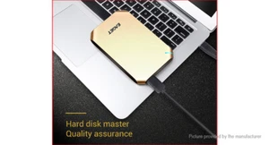 NIB - EAGET 'G60 USB 3.0' 1-TB EXTERNAL HARD DRIVE - Gold - Picture 1 of 4