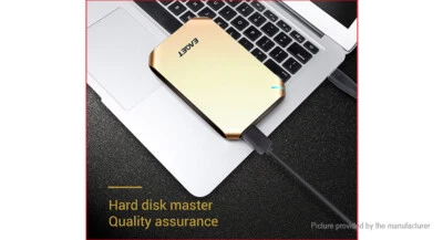 NIB - EAGET 'G60 USB 3.0' 1-TB EXTERNAL HARD DRIVE - Gold - Image 1 of 4