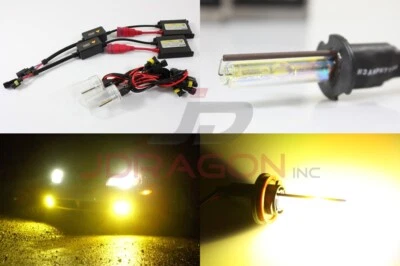 H3 3000K Jdm Yellow 35W Slim DC Ballast HID Conversion Kit Xenon Bulb - Image 1 of 4