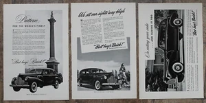 3 x Buick 1940 Vintage Mag Print Ads - Picture 1 of 1