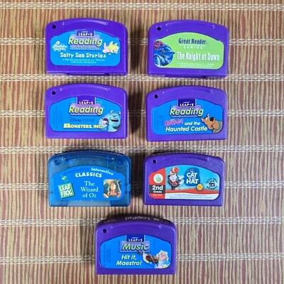 LeapFrog LeapPad Lot Of 7 Electronic Learning Game Cartridges Reading Homeschool - Image 1 of 3