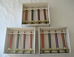 Enesco 2001 Christmas Candle Ornaments 908730 Four Clip On  5" - Lot of 3 Boxes - Picture 1 of 6