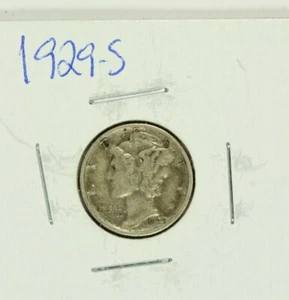 1929-S Mercury Dime : Very Fine + VF+ - Picture 1 of 2