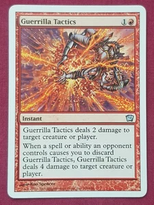 Magic The Gathering 9TH EDITION GUERRILLA TACTICS red card MTG - Picture 1 of 2