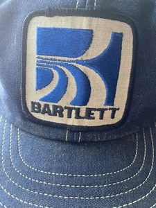 Bartlett Seed Denim Trucker Snapback Mütze großer Aufnäher hergestellt in den USA Einheitsgröße - Bild 1 von 10