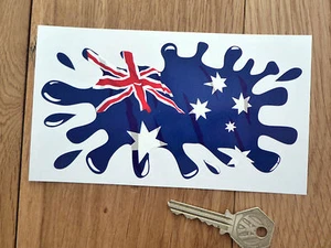 AUSTRALIAN SPLAT Pegatina autoadhesiva para coche 150mm OZ Australia bandera casco de bicicleta - Imagen 1 de 1