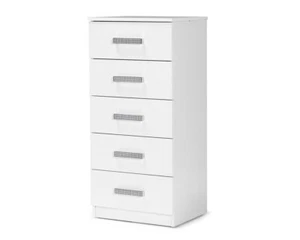 Kommode Holzschrank Schrank mit 2 Schiebetüren Holz Weiß Anbauschrank - Bild 1 von 1