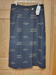 VINTAGE RALPH LAUREN WORSTED WOLLLEDER SÜDWEST INDISCHE DECKE WICKELROCK GRÖSSE 14 - Bild 1 von 7