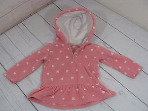 Suéter Pullover "Carter's" Niñas Rosa Con Capucha Talla 18 Meses - Imagen 1 de 2