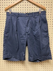 Polo Golf Ralph Lauren Mens 33 Navy Blue Cotton Pleated Front Fairway Shorts - Picture 1 of 8