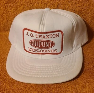 Vintage 1980s Dupont Explosives Snapback Trucker Hat J.O. Thaxton NOS Coal Minin - Picture 1 of 18