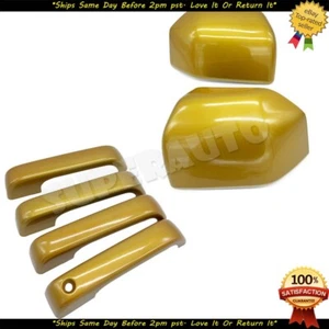Fit 2015-2020 FORD F-150 YELLOW GOLD DOOR MIRROR+HANDLE Cover Trim Overlay - Picture 1 of 1