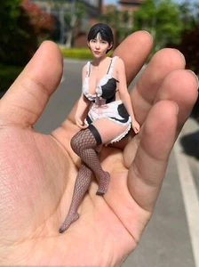 Resin Diorama 1:18 Sexy Short Hair Maid Miniatur Figur Puppe Spielzeug Szene Requisiten - Bild 1 von 20