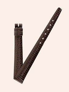 Universal Geneve 15mm x 13mm Vintage Brown Lizard Strap - Picture 1 of 2