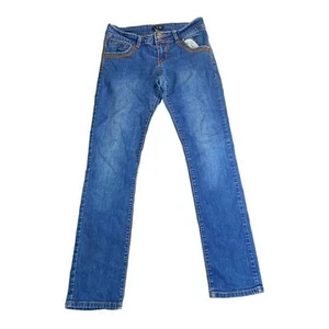 OTB One Tuff Babe Vintage juniors slightly stretchy low rise straight jeans 9/10 - Picture 1 of 10