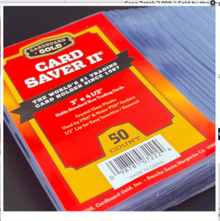 Cardboard Gold Card Saver 1 Holder PSA Graded Sleeves 50 100 200 500 1000 2000 E - Foto 3