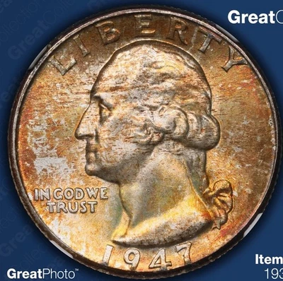 1947 D Quarter 25c NGC MS 67 - Image 1 of 4