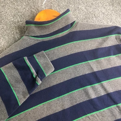 Camisa de cuello alto Gap para hombre gris medio azul vintage hecha en EE. UU. 90 manga larga Foto 1 de 4