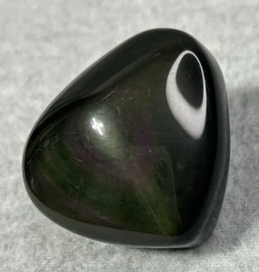 Rainbow Obsidian Polished Tumbled Stone Black with Iridescent Sheen Crystal - Picture 1 of 6