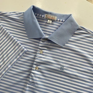 Peter Millar Herren EUC Sommer Komfort Golf Performance Polo XL blau weiß gestreift - Bild 1 von 7