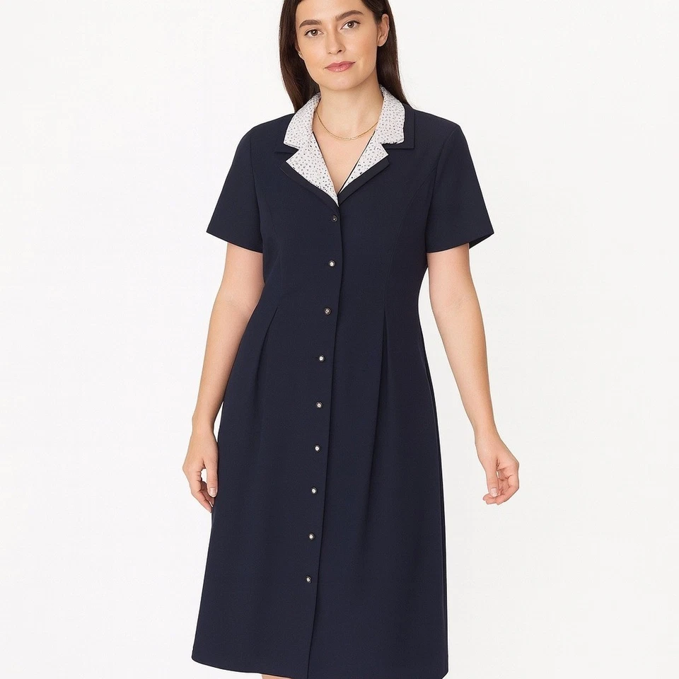 Vestido midi de colección Miss Dorby para mujer azul marino talla 10 funda profesional oficina Foto 1 de 4