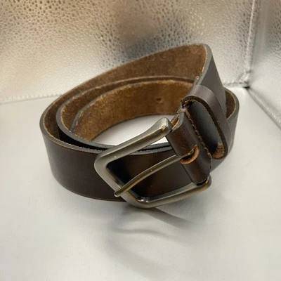 Timberland винтажный кожаный логотип ремень XL 44,5 x 1,25 мужской коричневый США *подходит 36-40" - Изображение 1 из 4