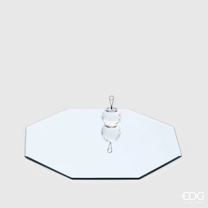 EDG Enzo De Gasperi Spiegelsockel achteckig D 30 cm Glas silber - Bild 1 von 2