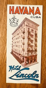 Vintage 1950er Hotel Lincoln Pre-Castro Kuba Hotel Urlaub Reise Broschüre - Bild 1 von 4