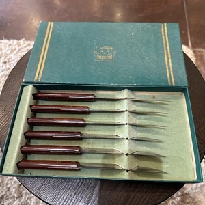 Vintage Steak Knives Imperial Veri-Sharp Set Of 6 In Original Box - Picture 1 of 6
