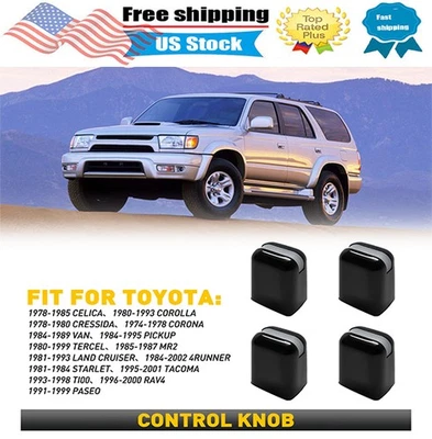 Interruptor de aire de perilla de control de clima de CA de 4 piezas para Toyota Cressida 1978 79-1980 plástico Foto 1 de 4