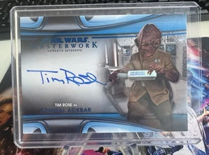 Tim Rose As Admiral Ackbar - 2021 Topps Star Wars Masterwork #Mwa-Tr Blue /99 - Picture 1 of 2