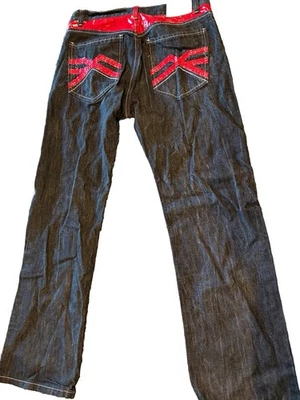 Jeans Vintage Y2K Grunge Red Ape Perna Larga 36/32 EXCELENTE ESTADO!! - Imagem 1 de 4