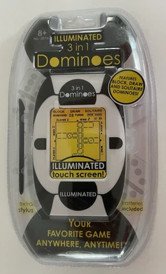 Illuminated Touch Screen,  "Dominoes",  3 in 1 features: Block, Draw & Solitaire - Image 1 of 4
