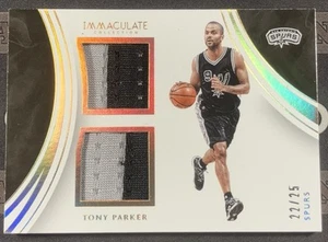 2015-16 Immaculate Tony Parker Dual Patch /25 - Picture 1 of 2