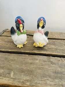 Vintage MCM Crow Salt And Pepper Shakers/ Cottage Core Farmhouse - Picture 1 of 10